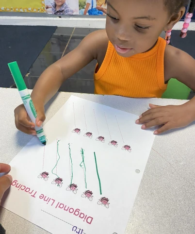 Image of child drawing